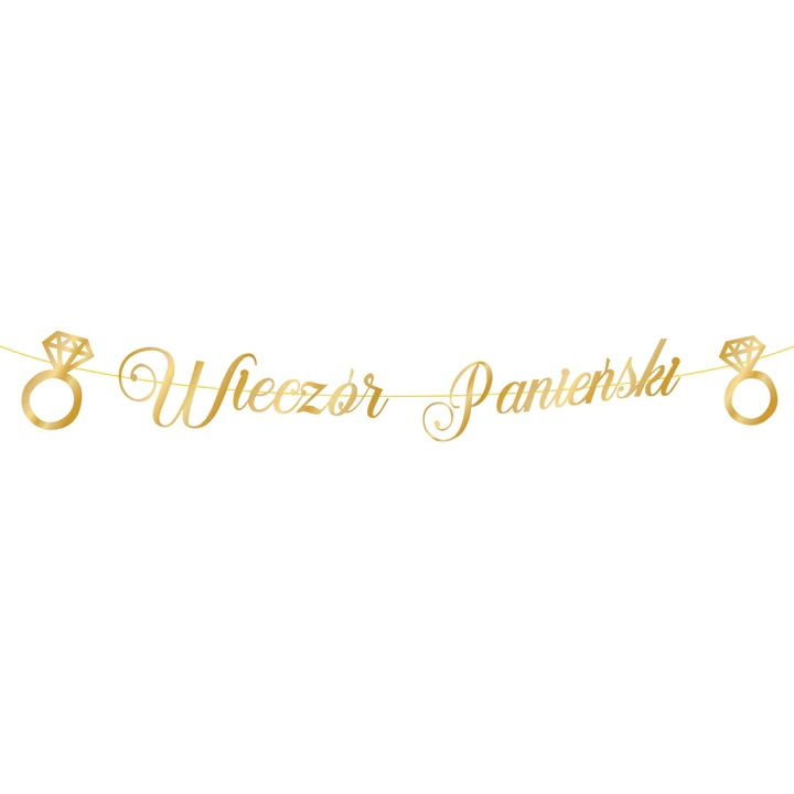Baner Wieczór Panieński złoty napis 150 cm