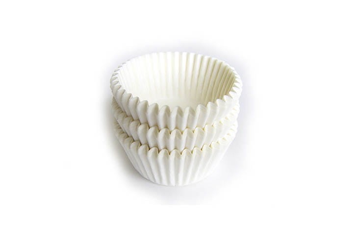 Papilotki na muffinki białe 50x30 - 20szt