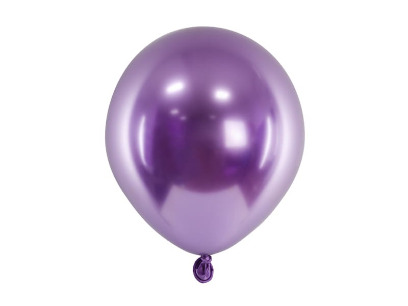 Balony Glossy 12 cm, fiolet, 50szt