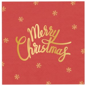 Serwetki Merry Christmas czerwone 10szt.