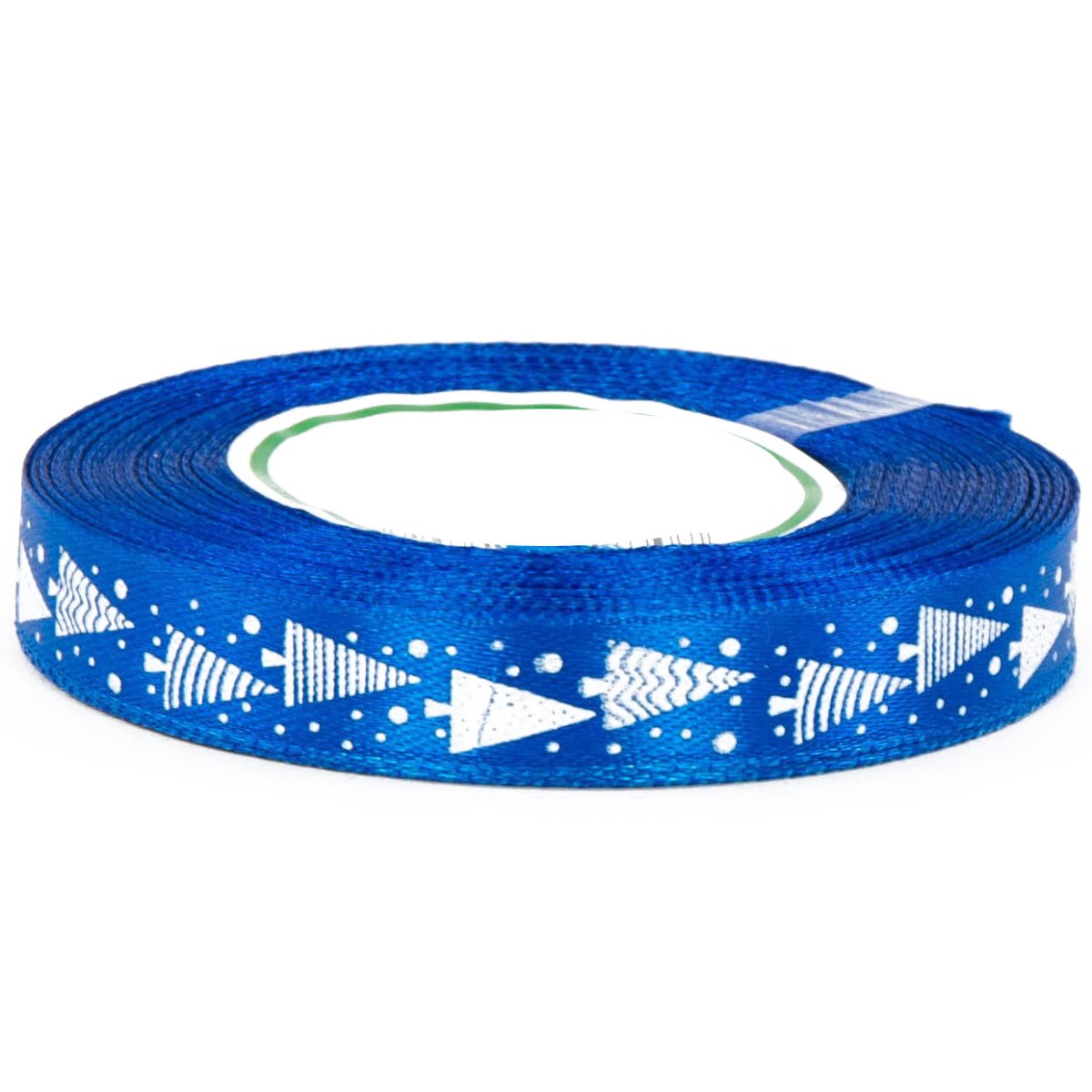 Wstążka satynowa niebieska 12mm 23m choinki święta