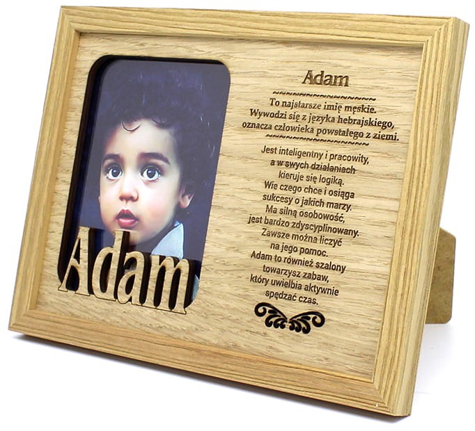 Ramka na zdjęcie z imieniem Adam