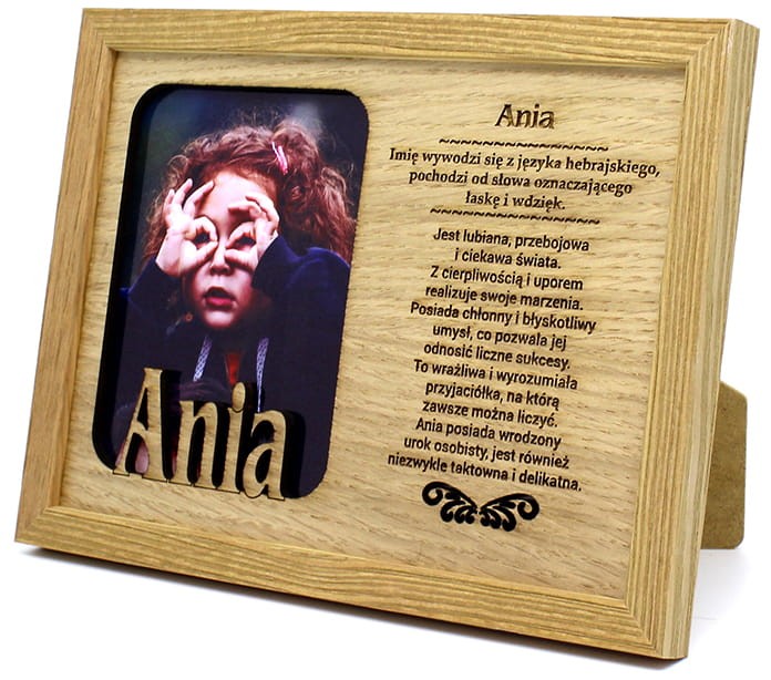 Ramka na zdjęcia z imieniem Ania