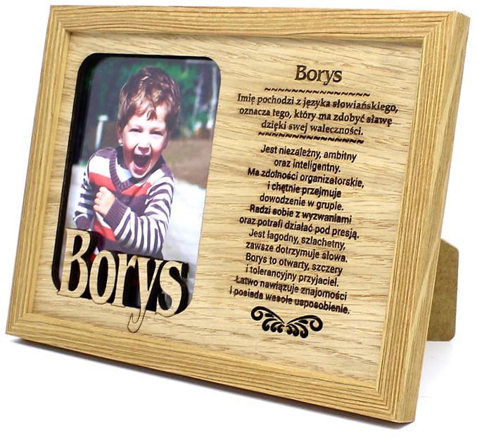 Ramka na zdjęcia z imieniem Borys