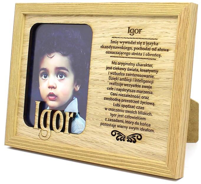 Ramka na zdjęcia z imieniem Igor