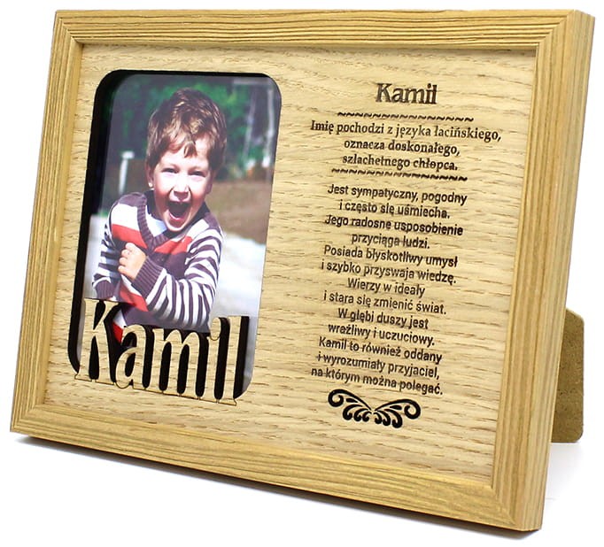 Ramka na zdjęcia z imieniem Kamil
