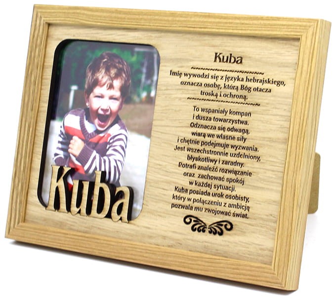 Ramka na zdjęcia z imieniem Kuba