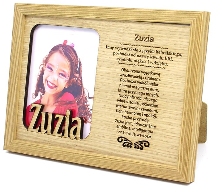 Ramka na zdjęcie z imieniem Zuzia