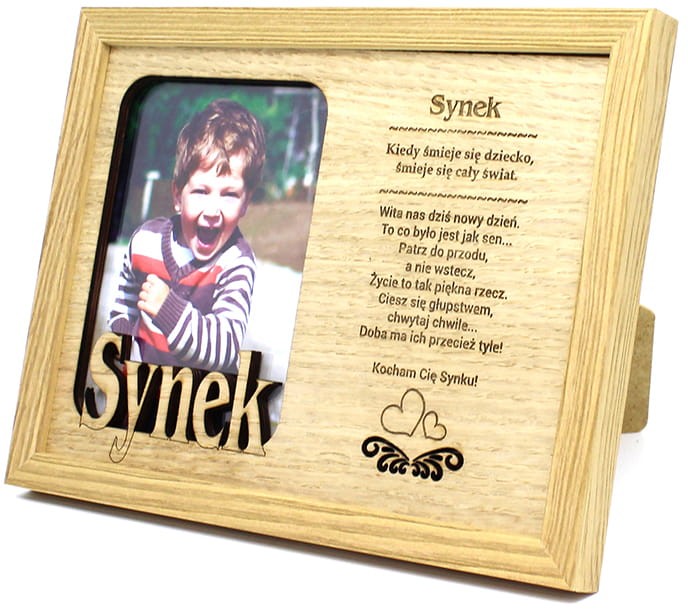 Ramka na zdjęcie z imieniem Synek
