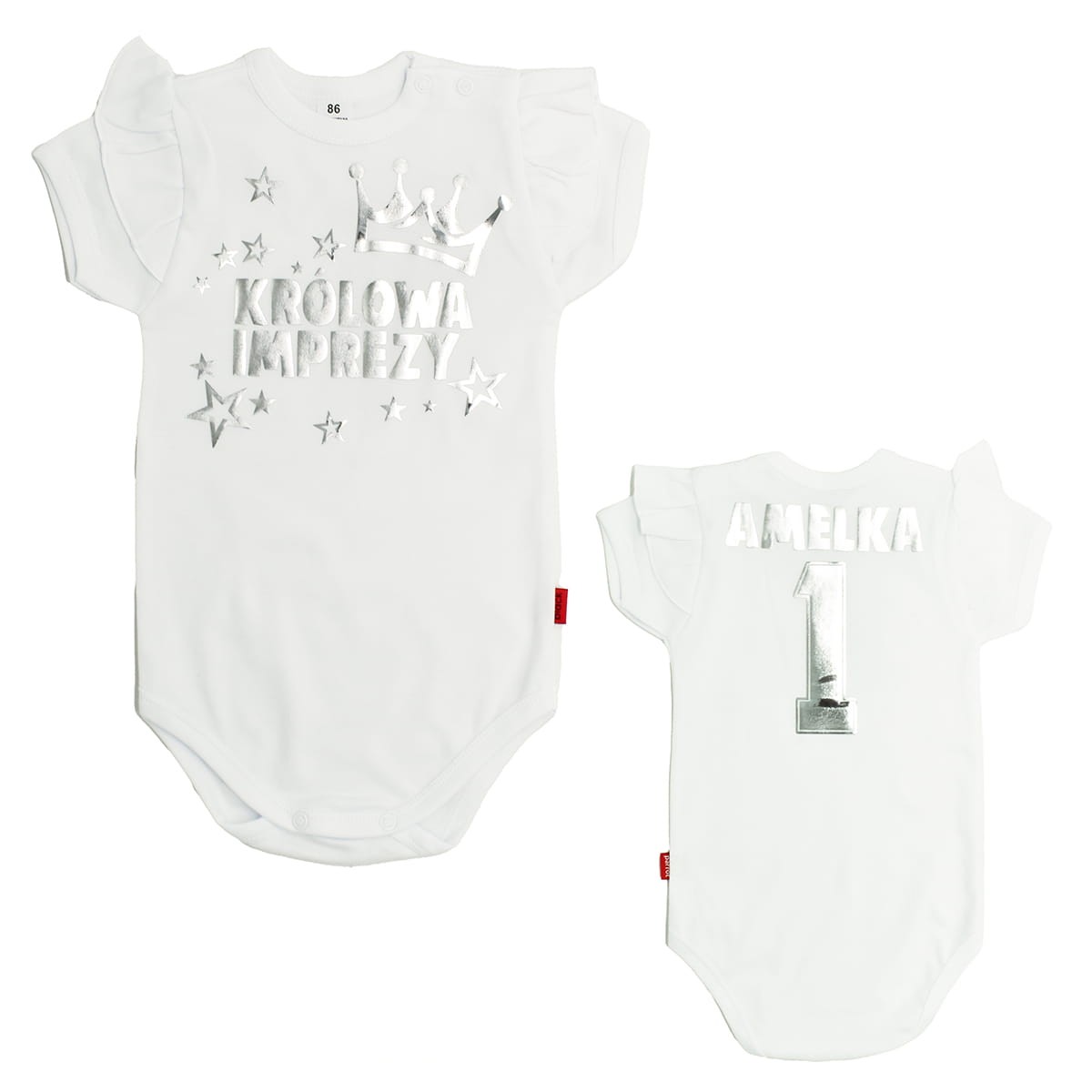 body krolowa imprezy z cyferka i imieniem