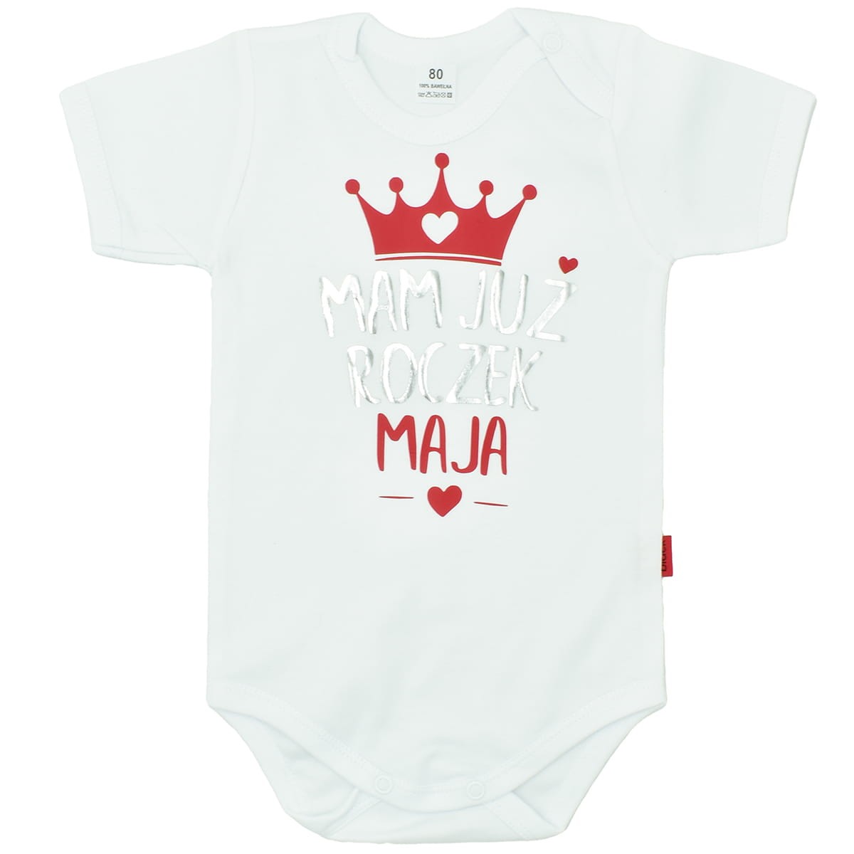 body mam juz roczek z imieniem biale