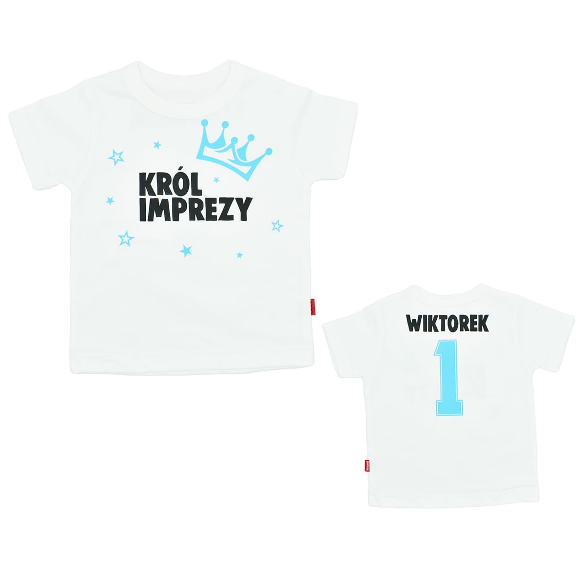 koszulka krol imprezy dwustronna z 1 i imieniem