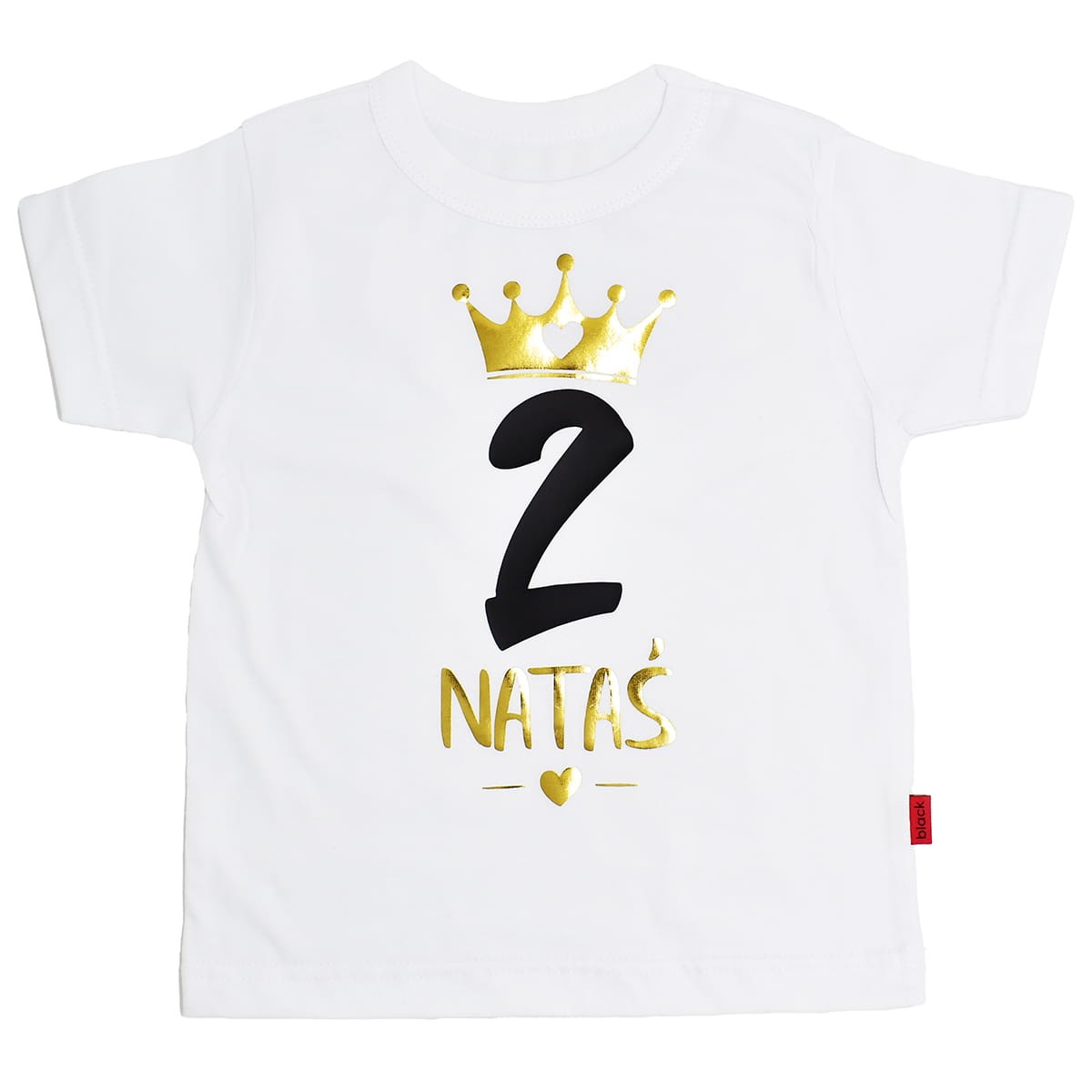 koszulka dziecieca z imieniem i 2 z korona
