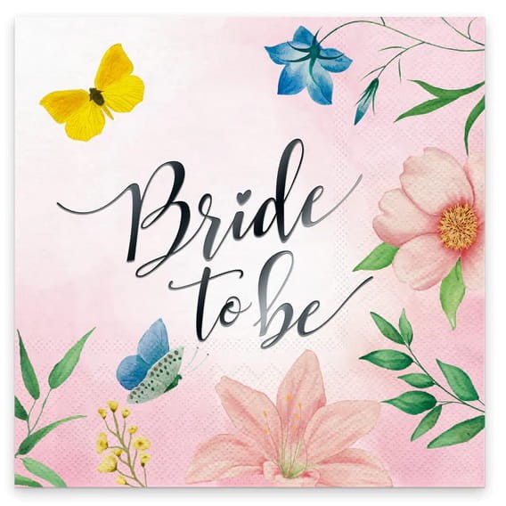 Serwetki Bride to be Kwiaty 10szt