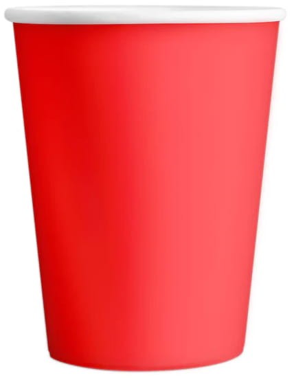 Kubek czerwony 220ml 6szt