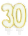 Świeczka cyfra złota 30