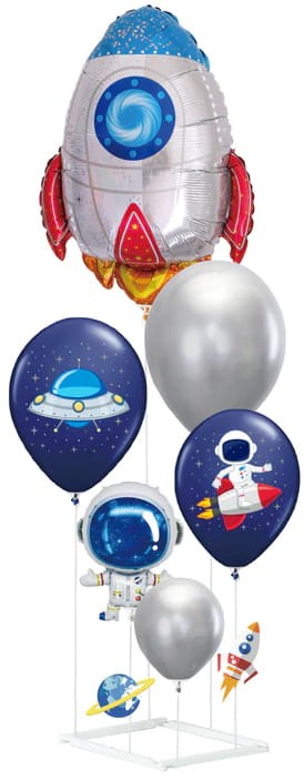 Balony Kosmos 6szt. zestaw ze stojakiem DIY