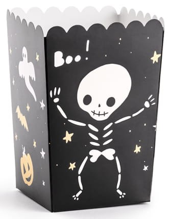 Pudełka na popcorn BOO!, mix, 7x7x12.5cm