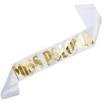 Biała szarfa Miss Polonia