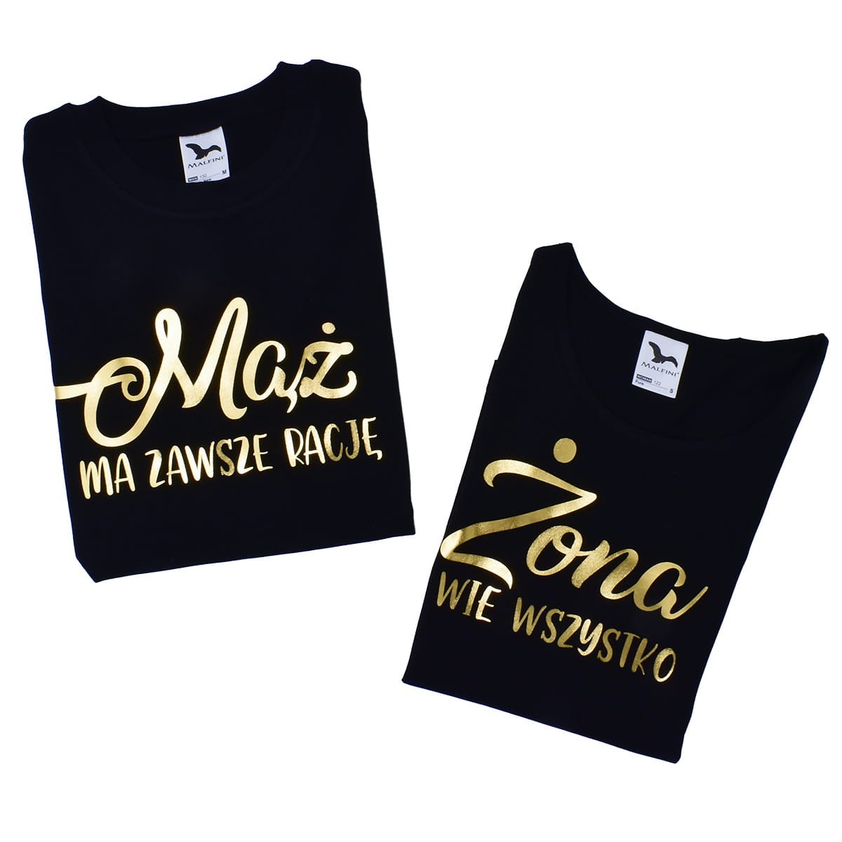 Zestaw koszulek Żona wie wszystko Mąż ma zawsze rację