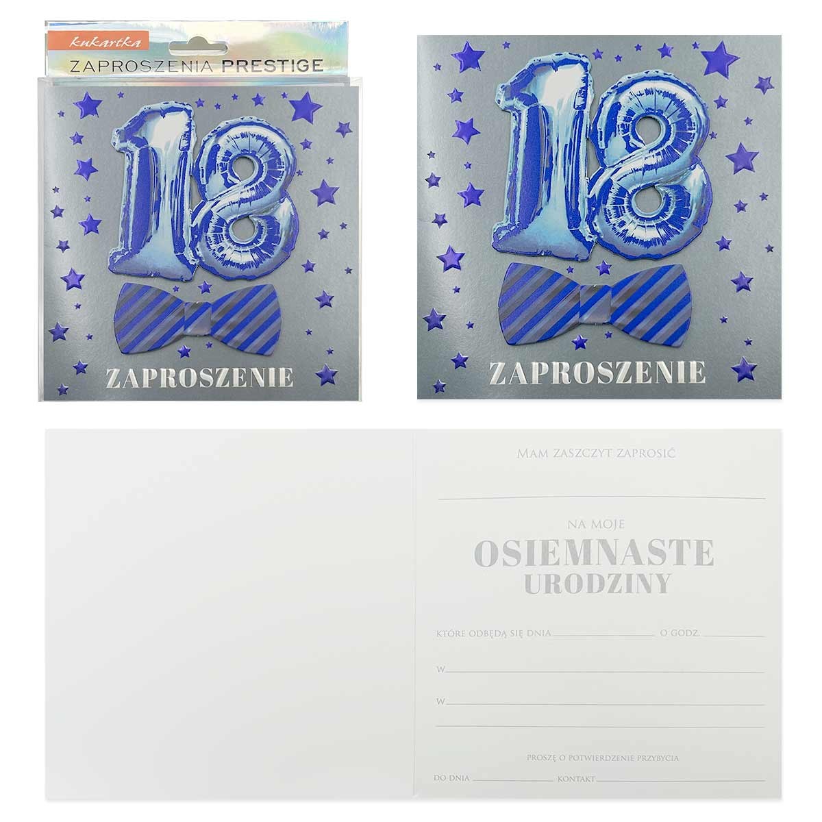 Zaproszenie Urodziny 18 (osiemnastka)
