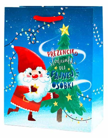 Prezencik słodziutki - torebka z Mikołajem
