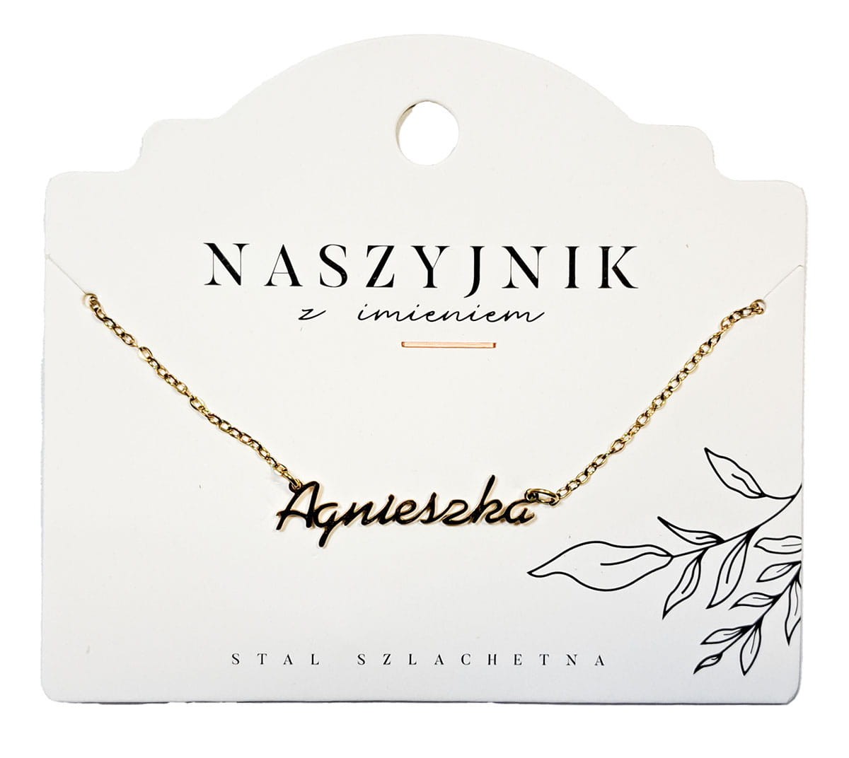 Naszyjnik z imieniem Agnieszka