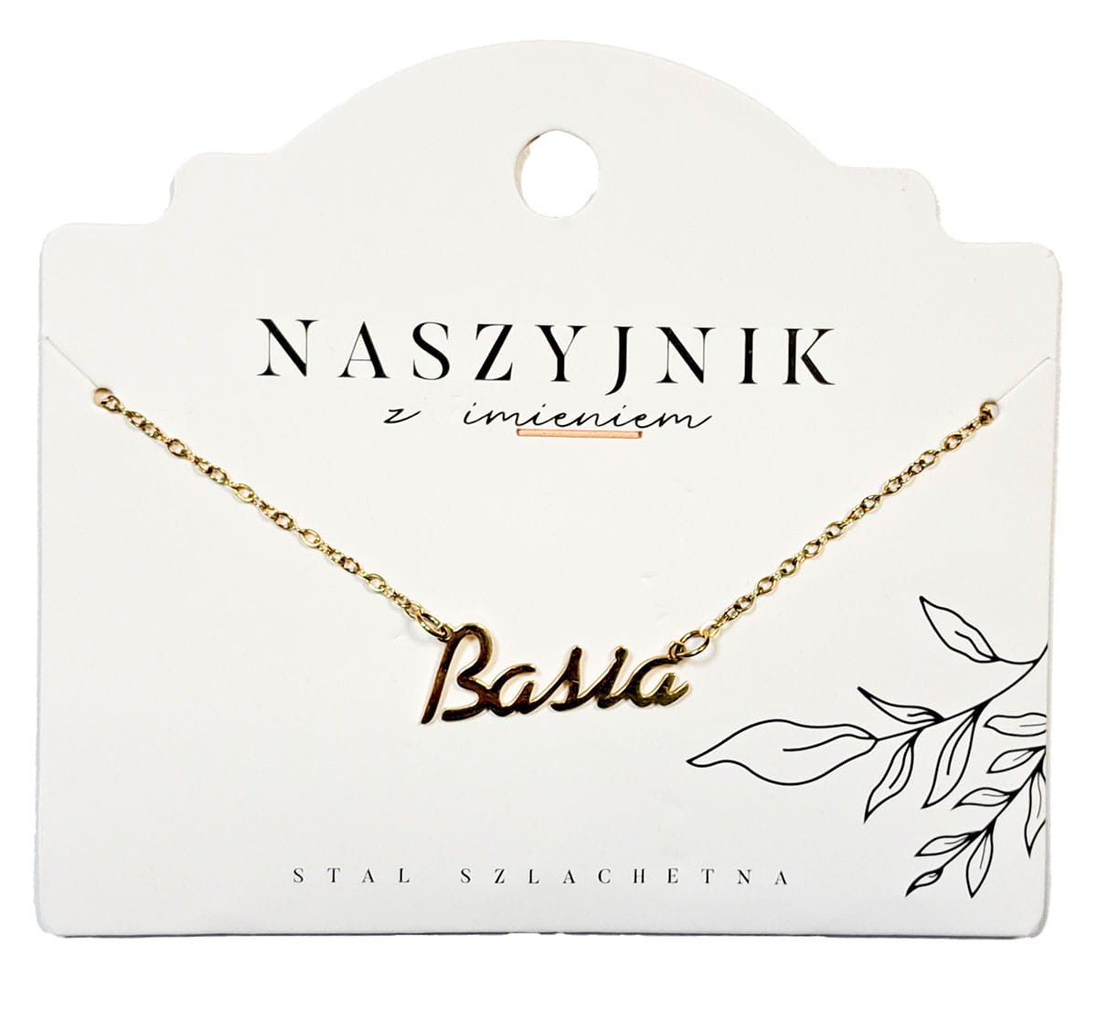 Naszyjnik z imieniem Basia