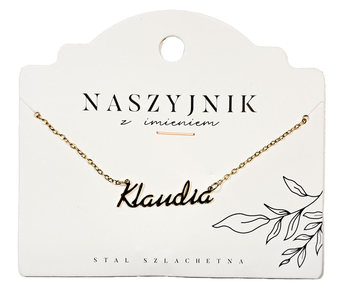 Naszyjnik z imieniem Klaudia