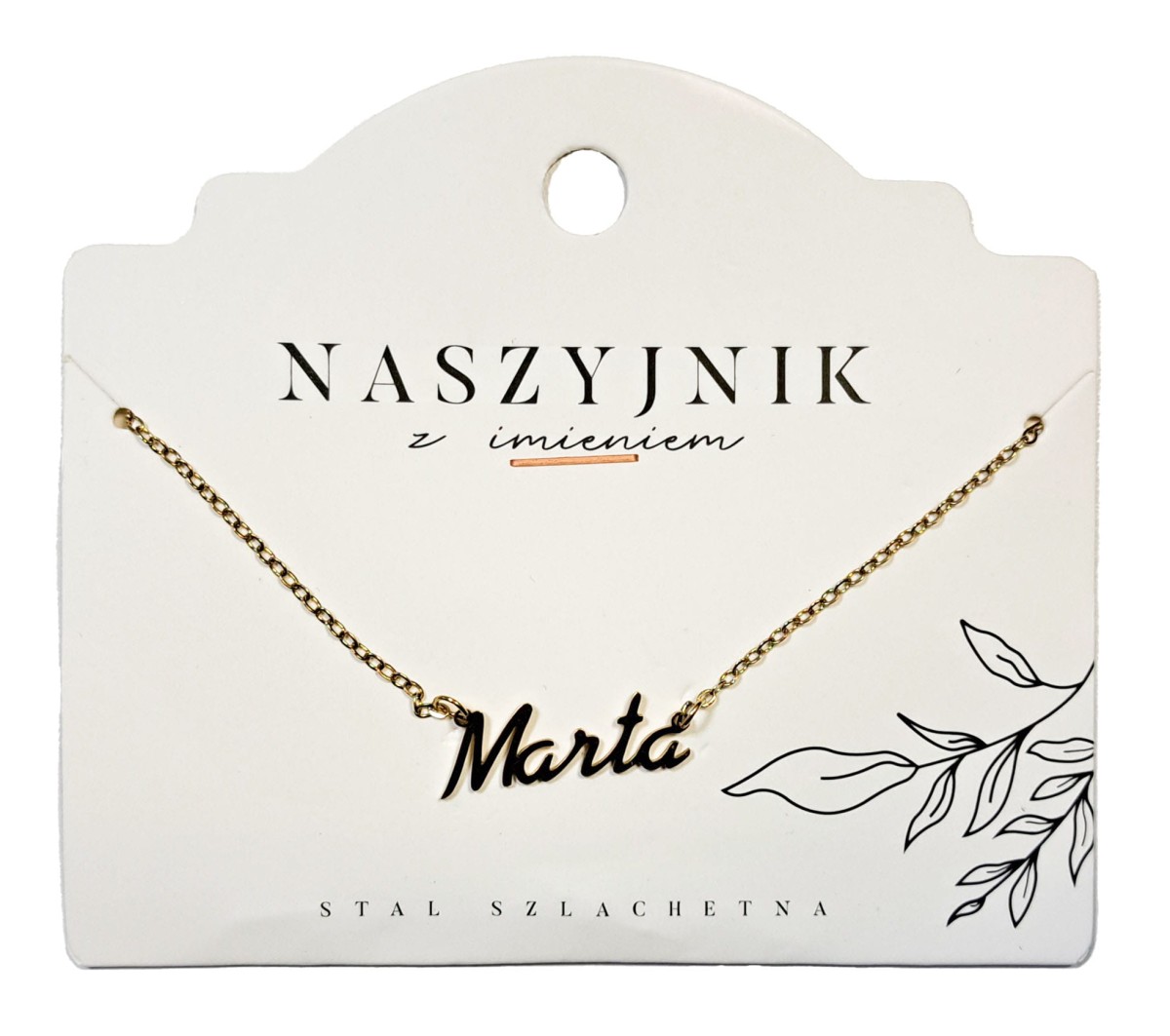 Naszyjnik z imieniem Marta