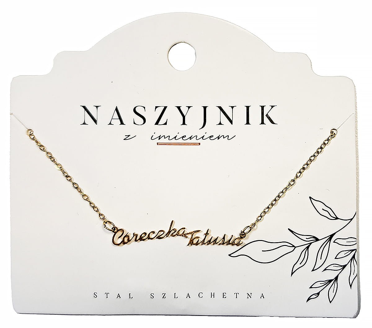 Naszyjnik z napisem Córeczka Tatusia