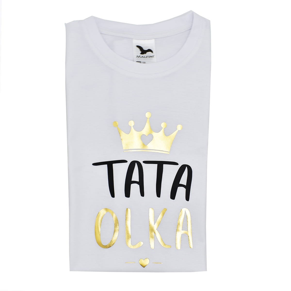 Koszulka  dla TATY z imieniem dziecka biała