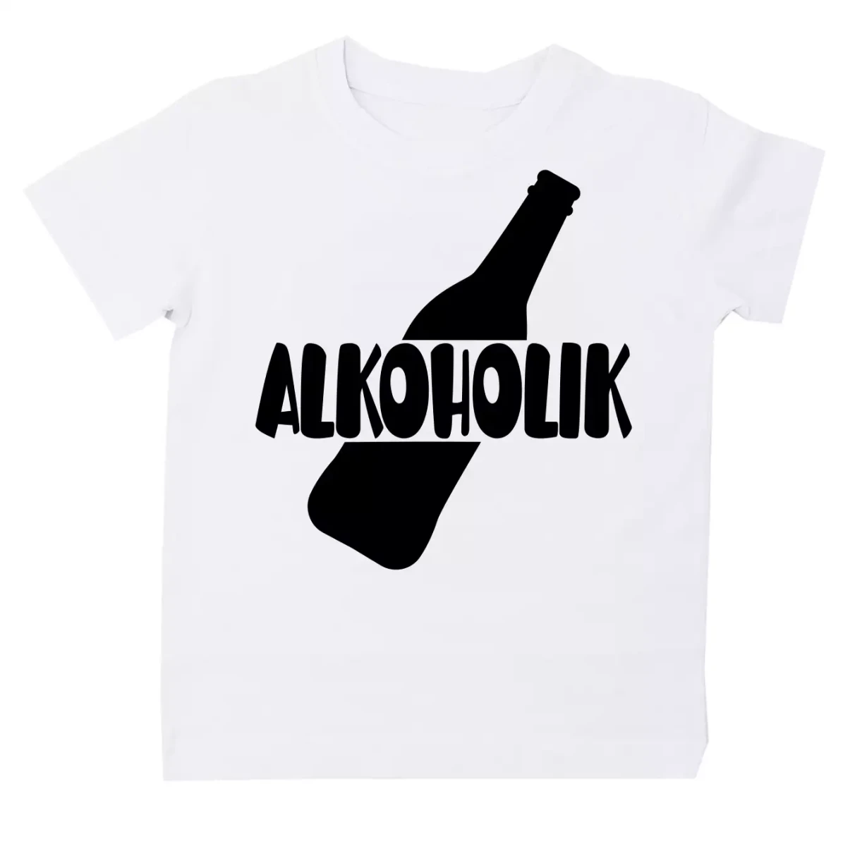 koszulka alkoholik z flaszką biała