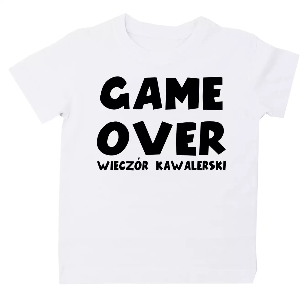 koszulka game over wieczór kawalerski biała