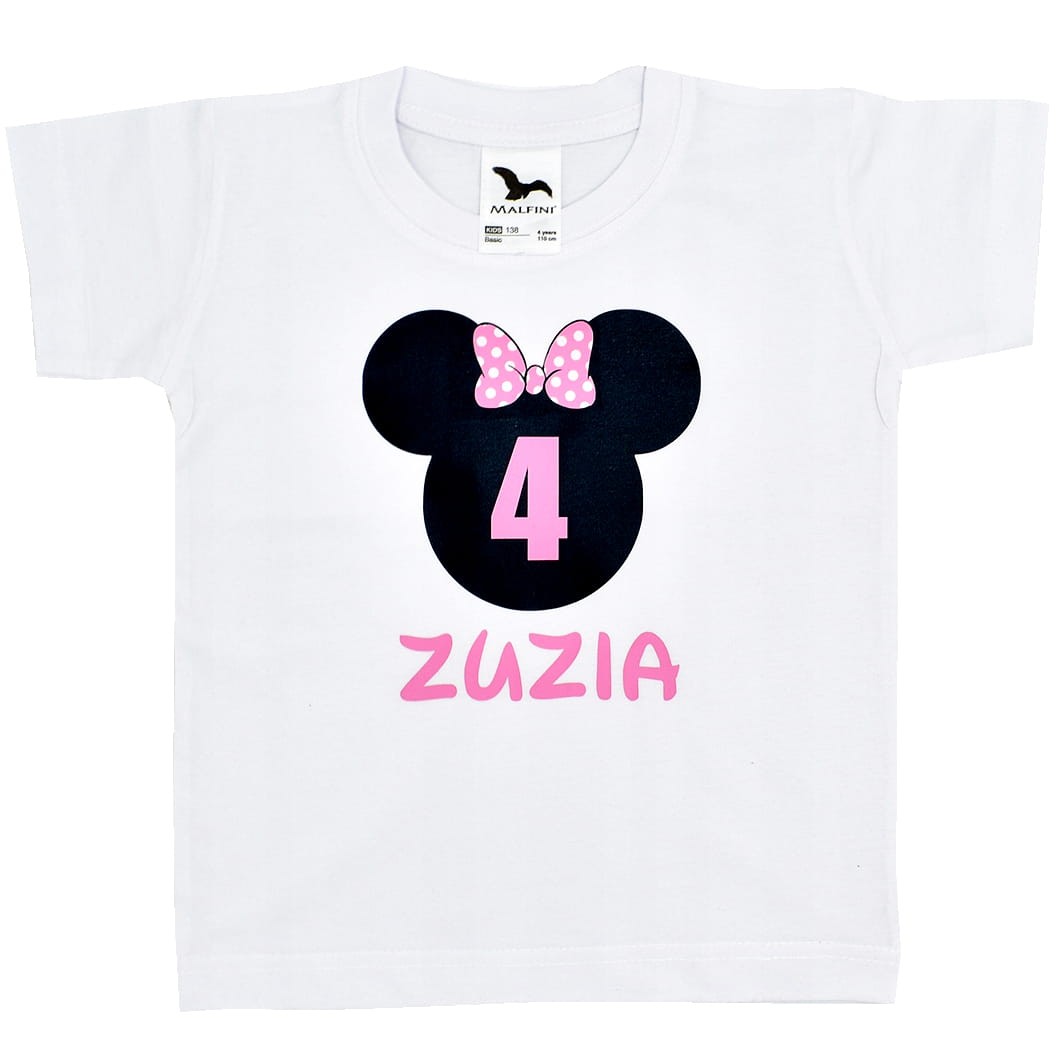 Myszka - koszulka z dowolnym imieniem dla dziewczynki