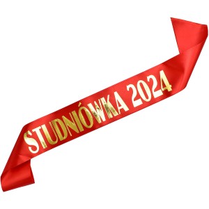 Czerwona szarfa Studniówka 2024
