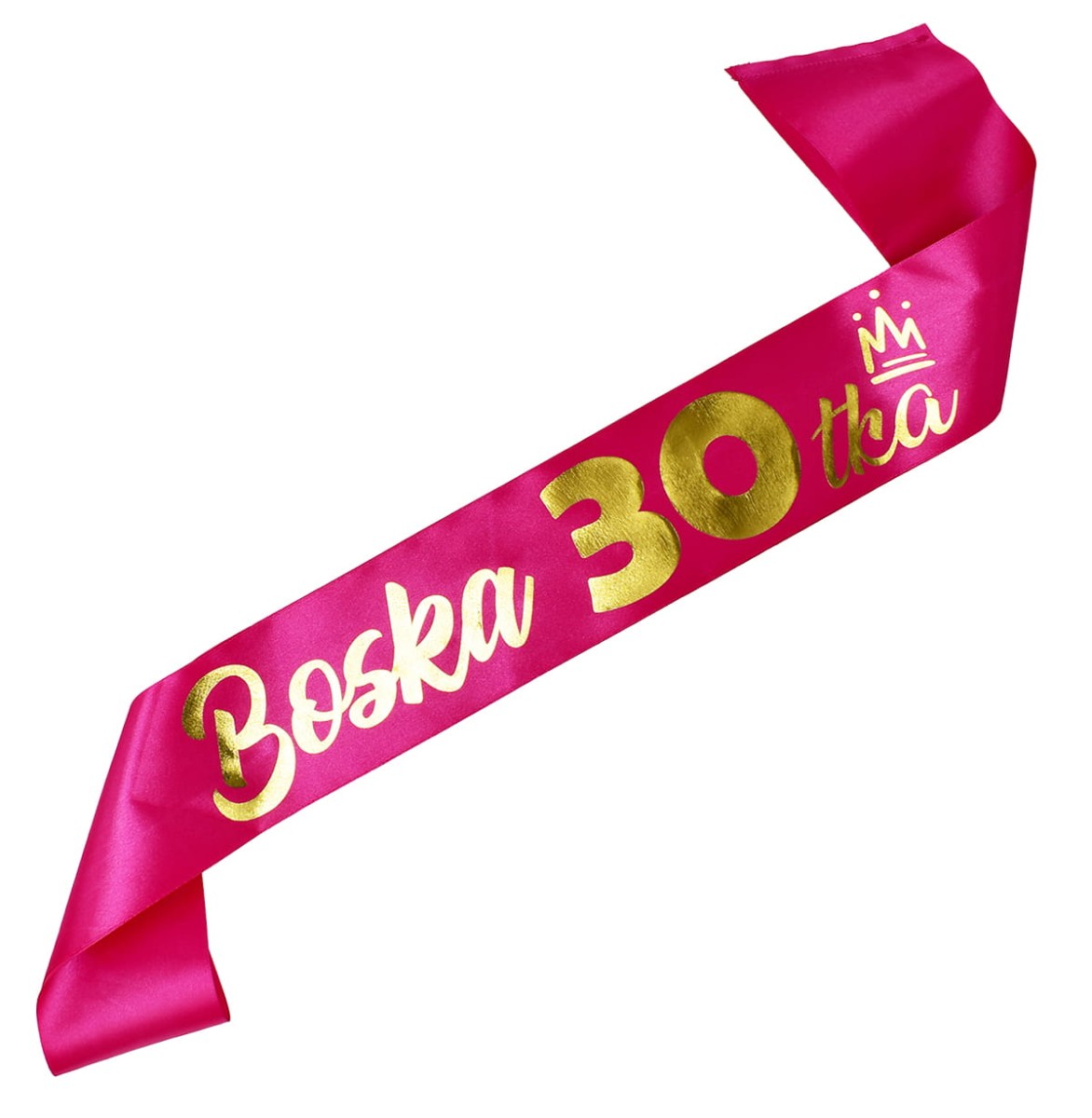 Różowa szarfa ze złotym nadrukiem boska 30.jpg