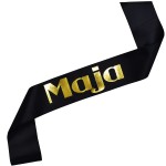 Czarna szarfa z dowolnym imieniem