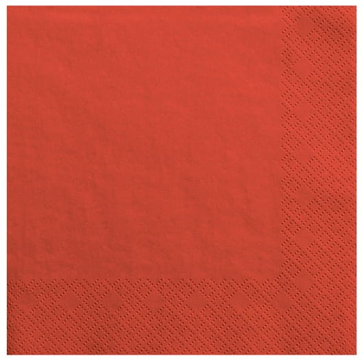 Serwetki trójwarstwowe, czerwony, 33x33cm