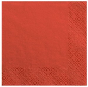 Serwetki trójwarstwowe, czerwony, 33x33cm