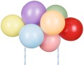 Balonowy topper na tort, tęcza, mix, 29 cm