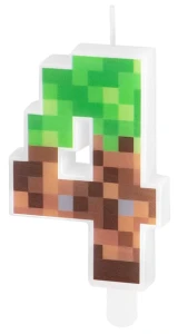 Świeczka Piksele cyfra 4