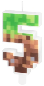 Świeczka Piksele cyfra 5