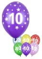 Balon 10 urodziny, metaliczny, 1szt