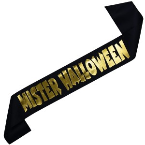 Szarfa Mister Halloween - złoty nadruk
