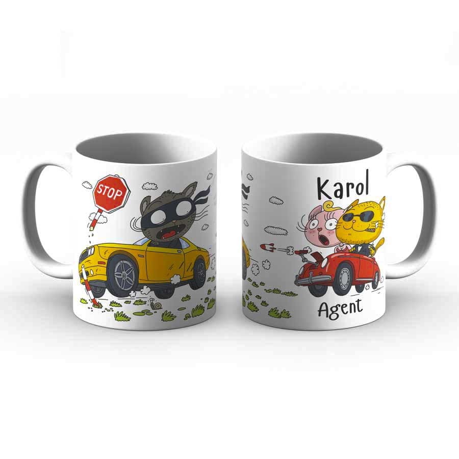 Kubek z imieniem - Karol agent