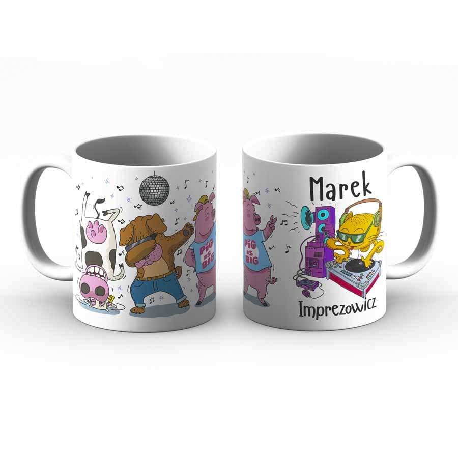 Kubek z imieniem - Marek imprezowicz