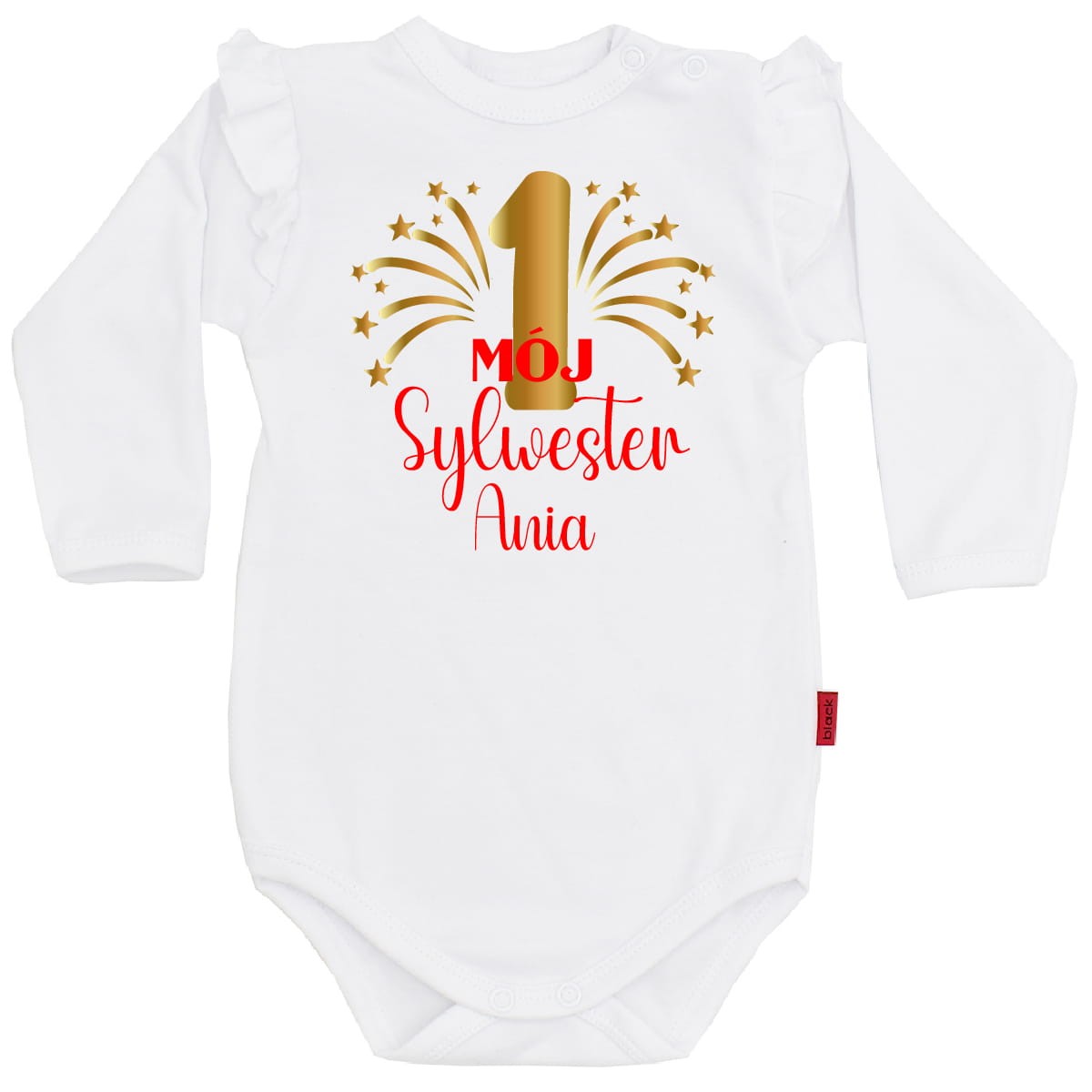 Body dziecięce z falbanką Mój 1 Sylwester + imię