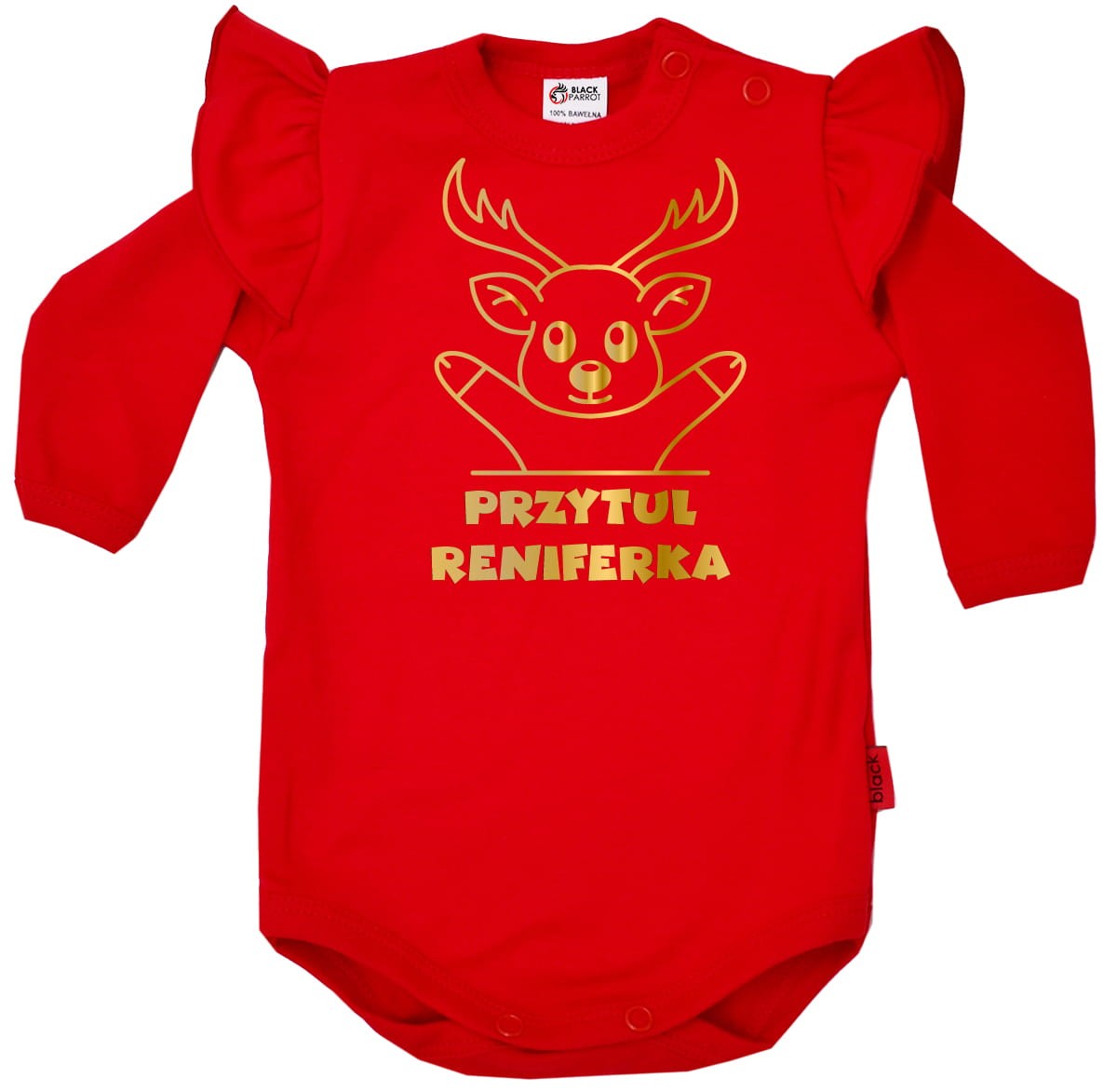 Body dziecięce z falbanką - Przytul Reniferka - święta