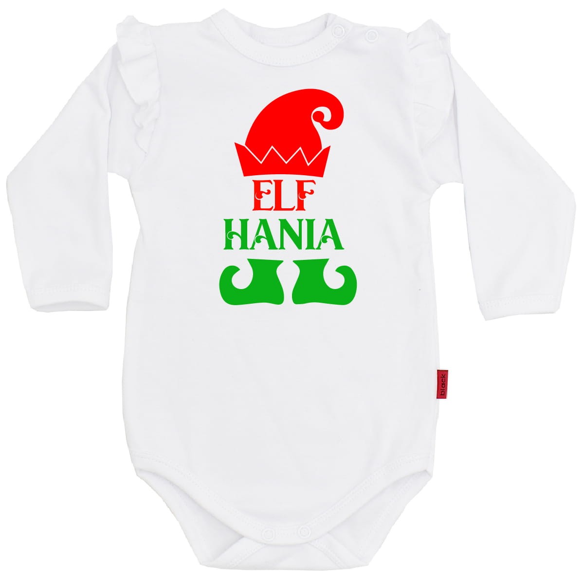 Body dziecięce z falbanką - Elf + dowolne imię dziecka